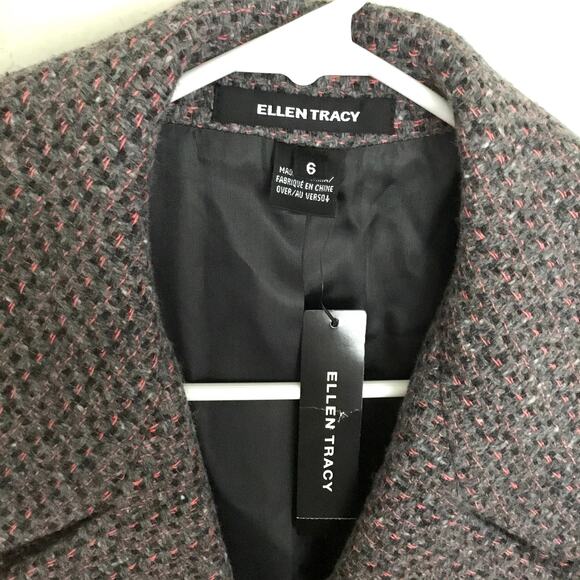 Ellen Tracy Women's Fashion Gray Wool Blazer Size 6 | Style TEMU9889 Calypso - Picture 3 of 10